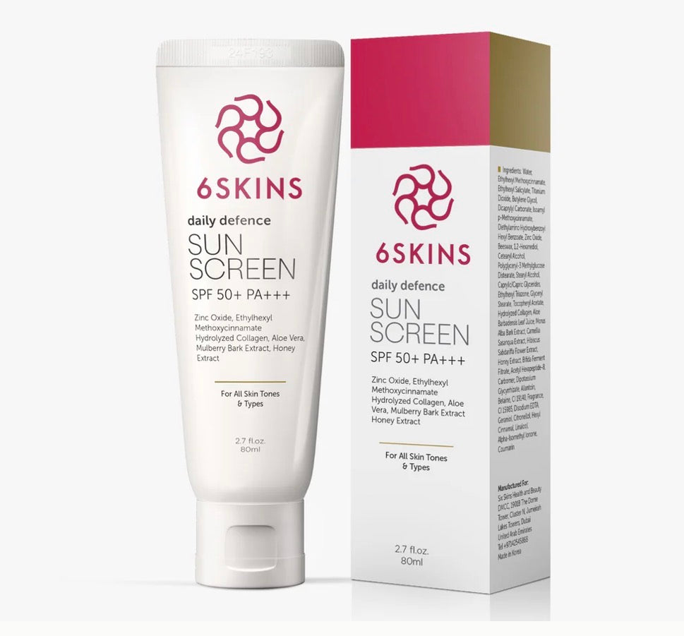 6 Skins Sunscreen SPF50+ Daily Defence 80ml