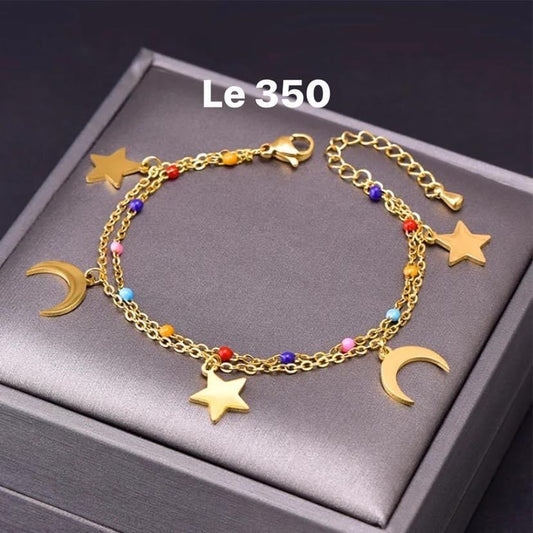 Star Moon Gold Bracelet - Trillingo Express Online Marketplace