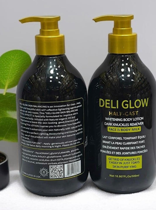 Deli Glow Half Cast Whitening Lotion 500g