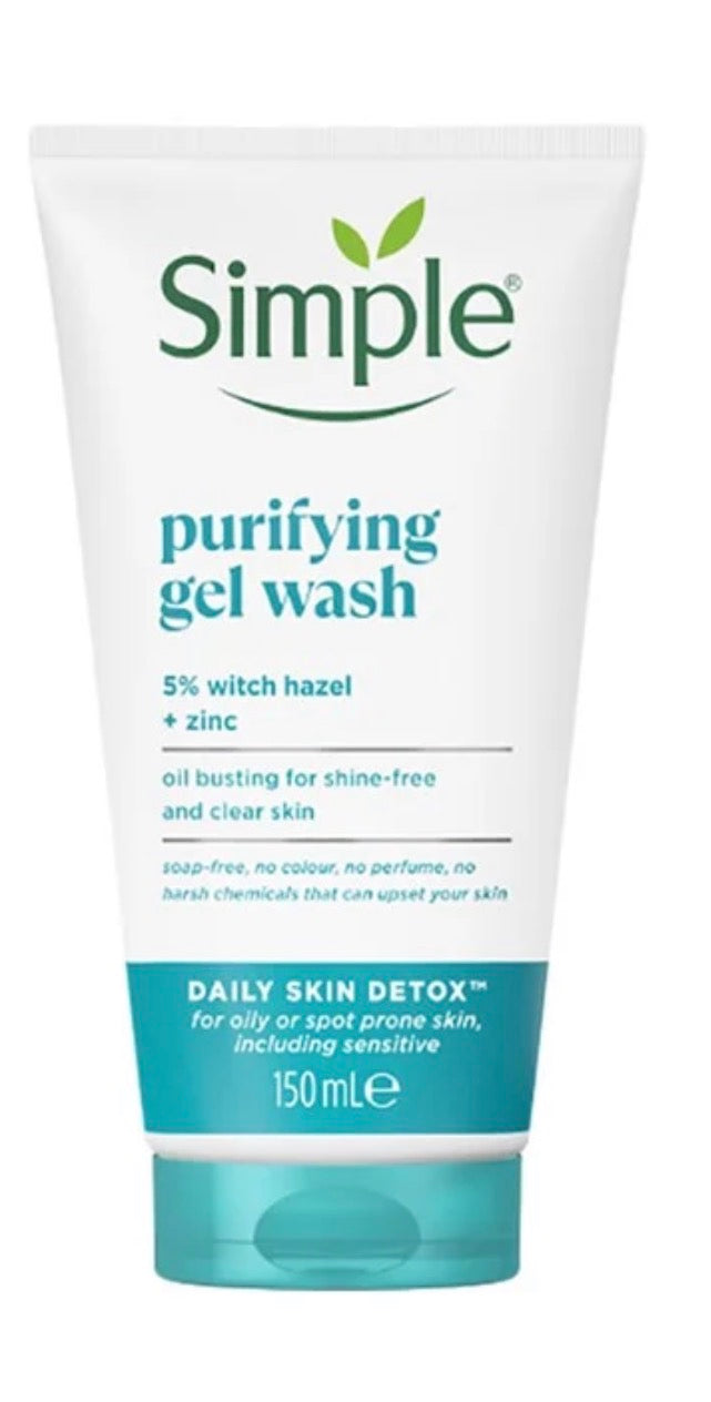 Simple Purifying Facial Wash Gel Witch Hazel Zinc 150ml