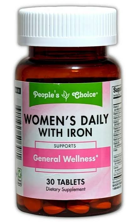 People's Choice  Women's Vitamins Daily With Iron x 30 Tablets