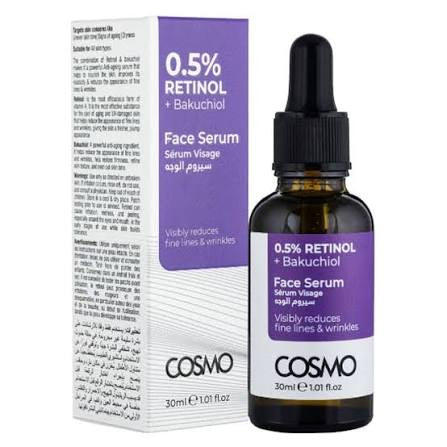 Cosmo Serum 0.5% Retinol + Bakuchiol Face Serum – 30ml
