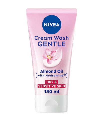 NIVEA Gentle Face Cream Wash 150ml Almond Oil & Hydramine