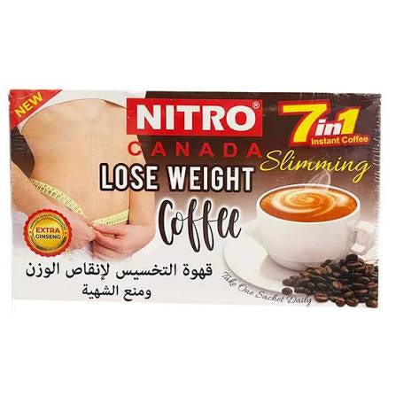 Nitro Canada Slimming Coffee Lose Weight 15g each  12 Sachets