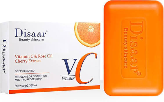 Disaar Beauty Vitamin C Whitening Soap with Rose Oil Cherry Extract (100g / 3.38 fl oz)