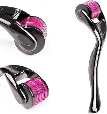 Derma Roller – 540 Microneedles (Black & Pink, 1.5mm)