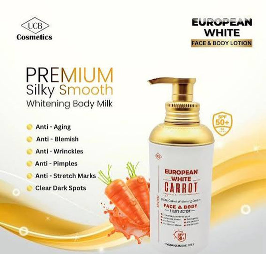 European White Carrot Face & Body Spf 50 – 5 Days Action