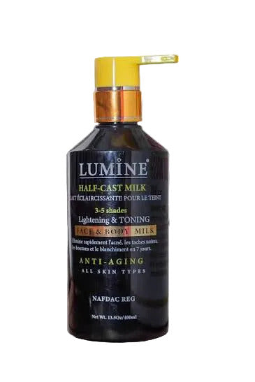 LUMINE HALF CAST MILK  FACE BODY LOTION 400ML