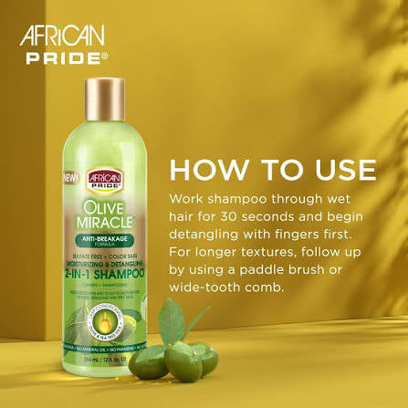 African Pride Olive Miracle 2-in-1 Shampoo 355ml (12oz)