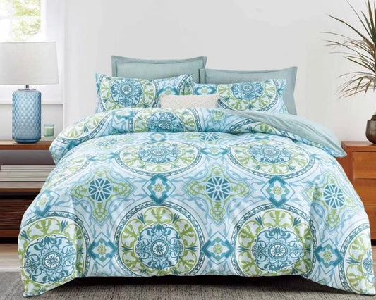 SkyBlue Lime Green Teal Complete Bed Sheets Set - Trillingo Express Online Marketplace