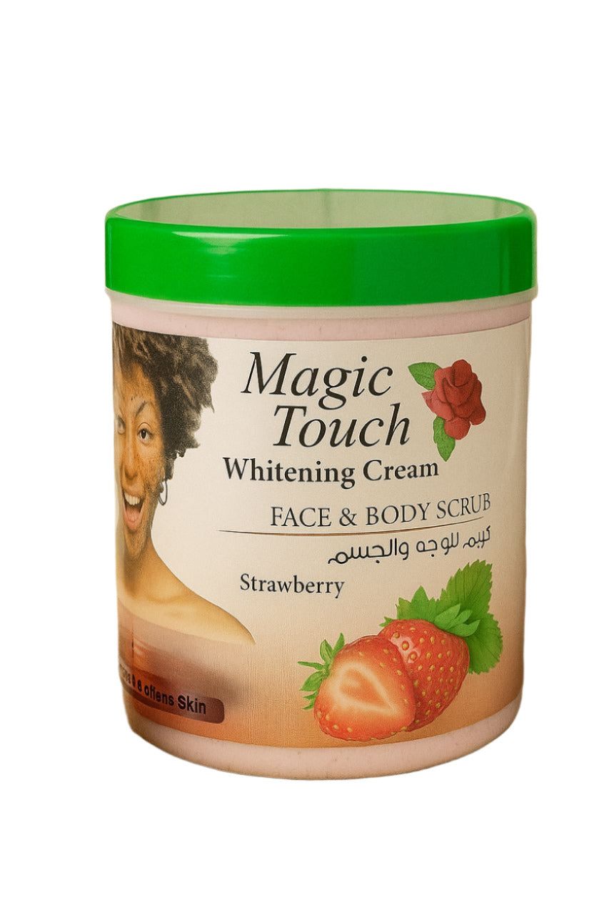 Magic Touch Whitening Cream Face Body Scrub – Strawberry(500ml) Brighten & Smooth
