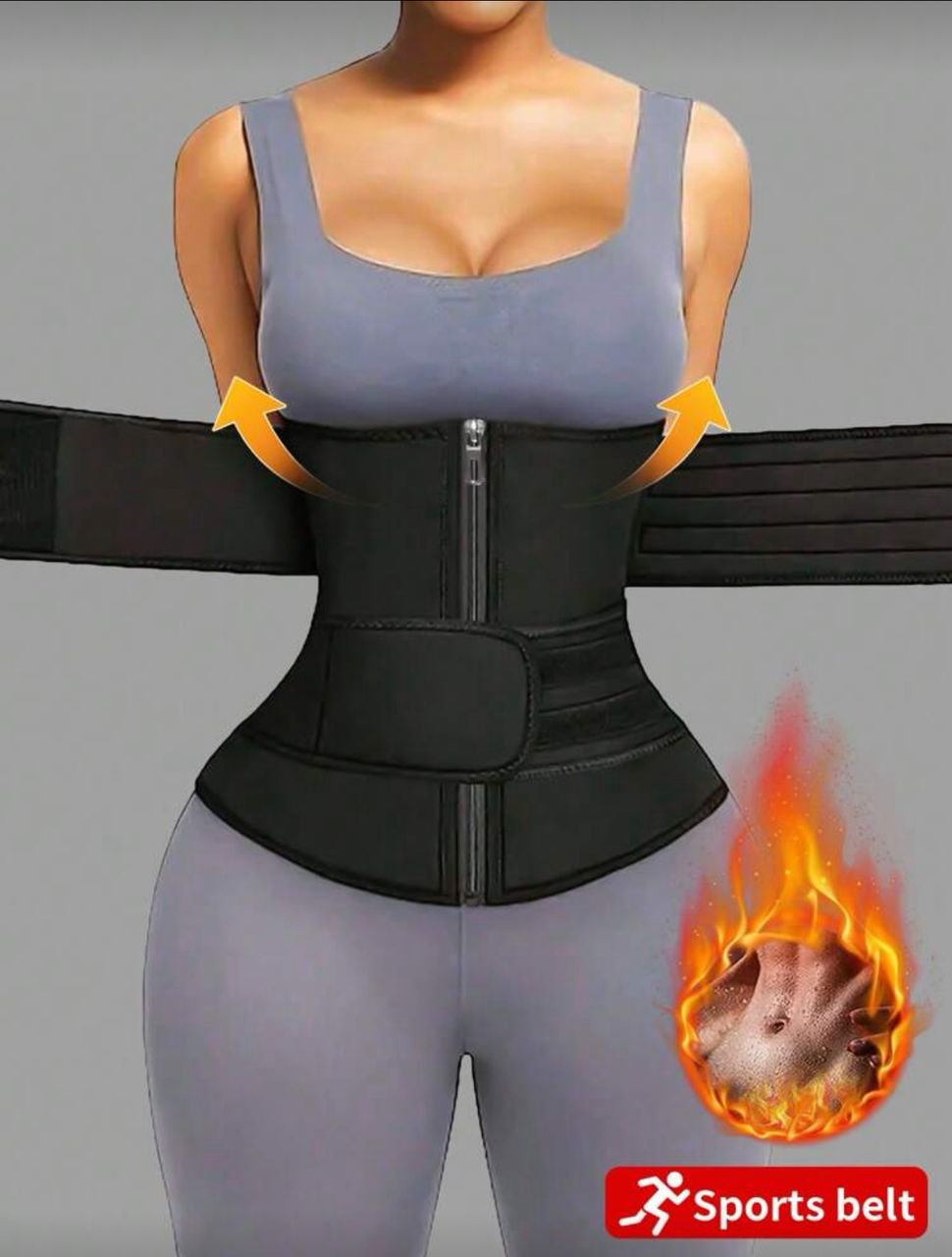 Black 1Pc Waist Trainer Adjustable Aid to Slim Waist