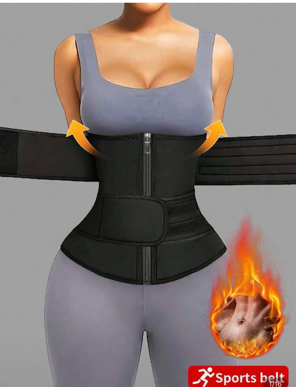 Black 1Pc Waist Trainer Adjustable Aid to Slim Waist