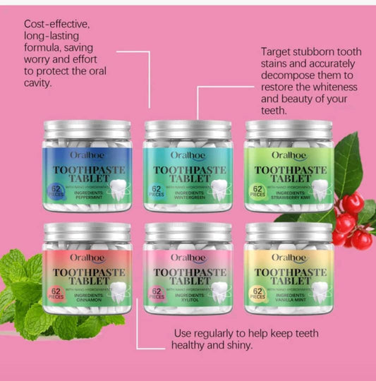 OralHoe Toothpaste Tablets (62 Tabs)