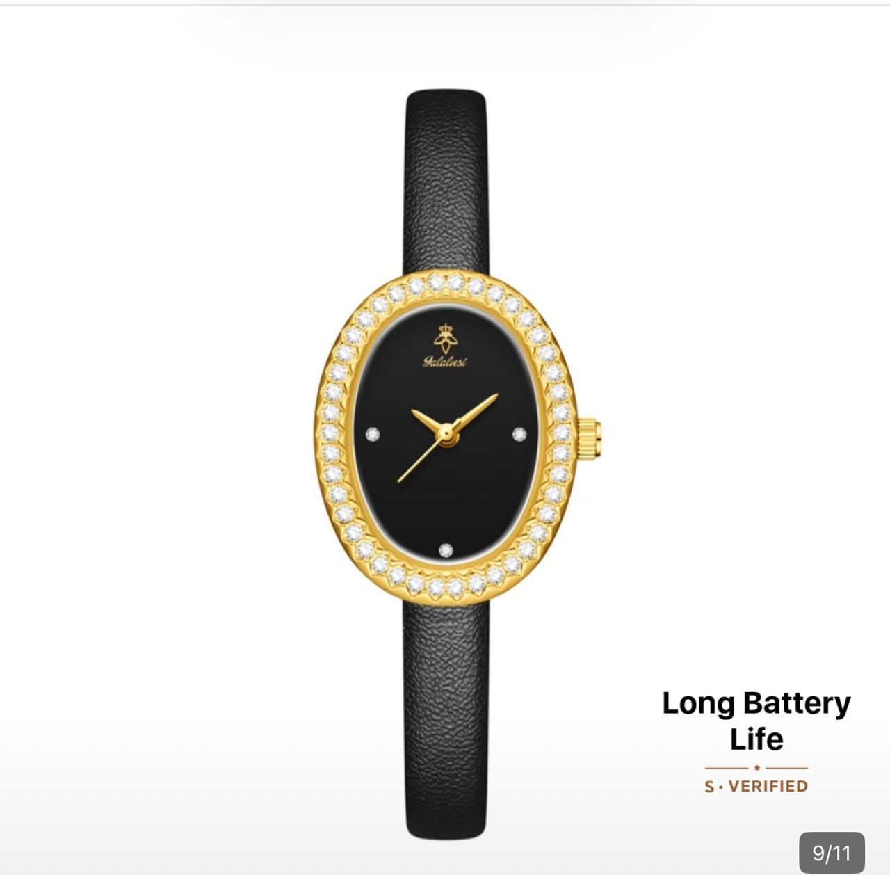 Oval women's Quartz Watch Black