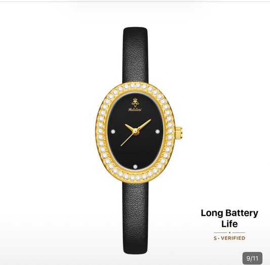 Oval women's Quartz Watch Black