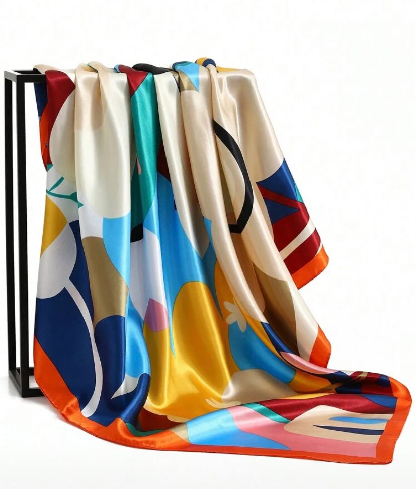 Assorted Printed Satin Scarf