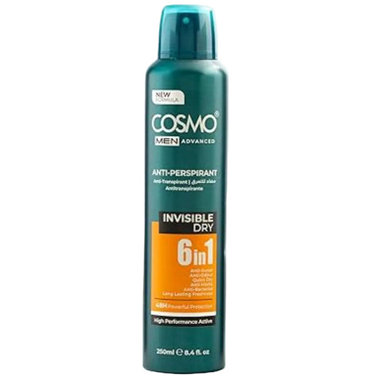 Cosmo Men Invisible Dry Antiperspirant 250ml