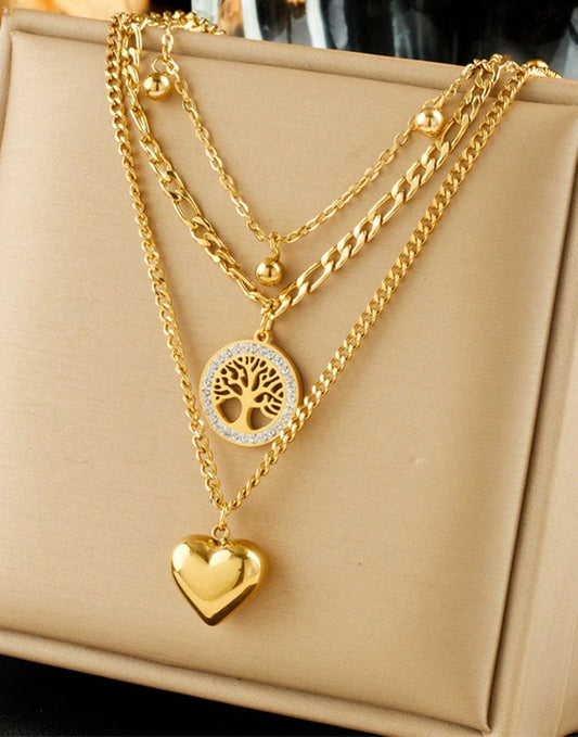 Life Tree & Heart Pendant Necklace - Trillingo Express Online Marketplace
