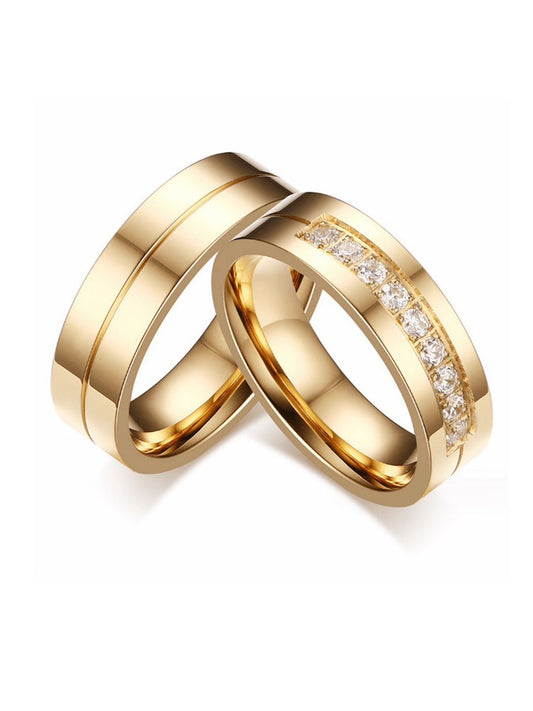 Single Men’s Gold Plated Lined Wedding Ring - Trillingo Express Online Marketplace