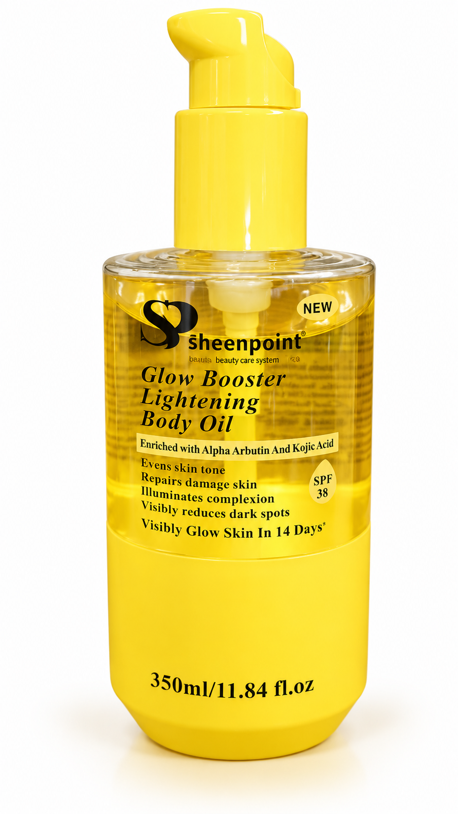 New Skeenpoint Alpha Arbutin Kojic Acid Glow Booster Lightening Oil SPF 30 350ml