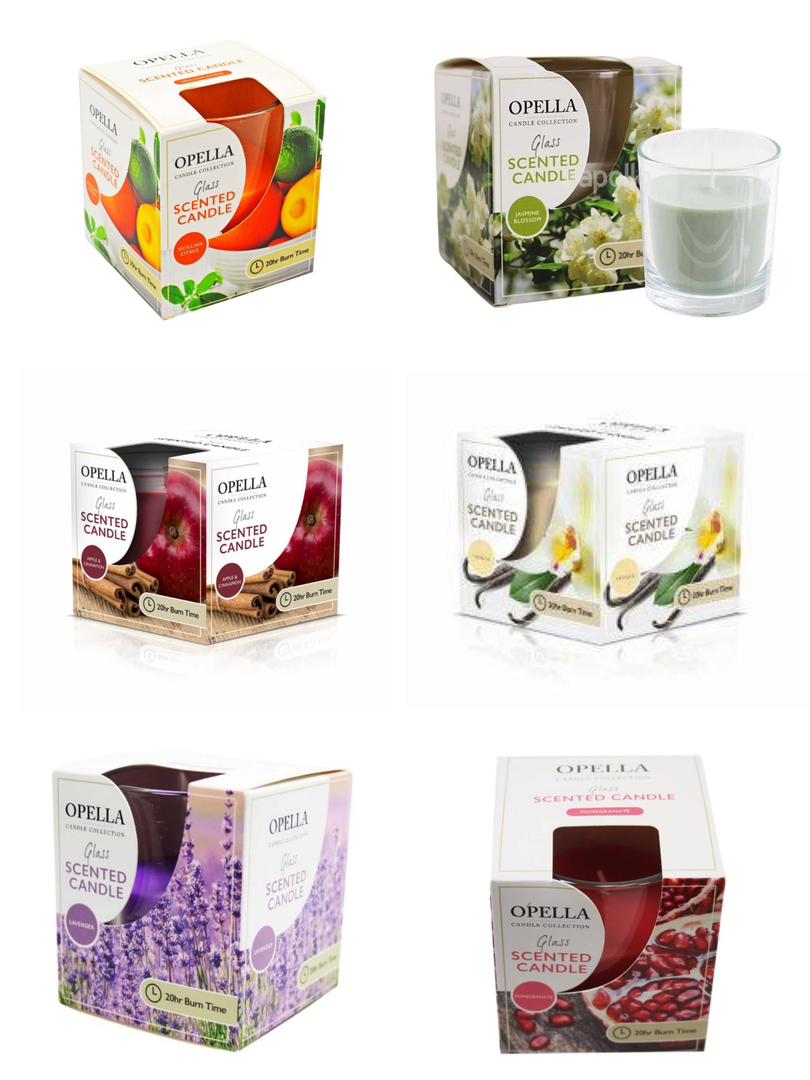Opella Glass Scented Candles - Trillingo Express Online Marketplace