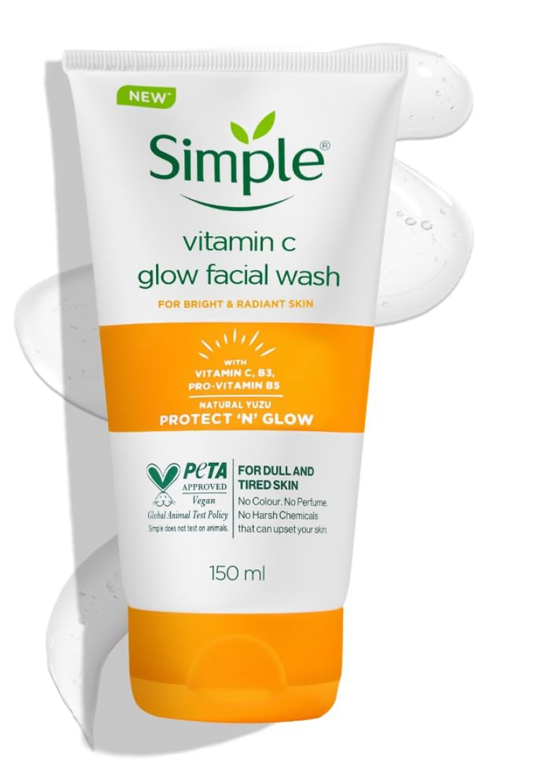 New Simple Vitamin C B3 Pro Glow Facial Wash Protect N Glow 150ml